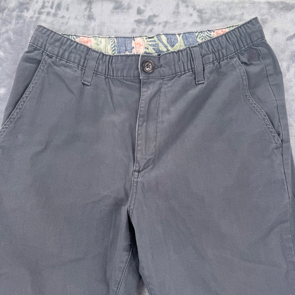 Chubbies Men everywhere Medium Gray Elastic Waist pants Tropical  Casual 30x30‎